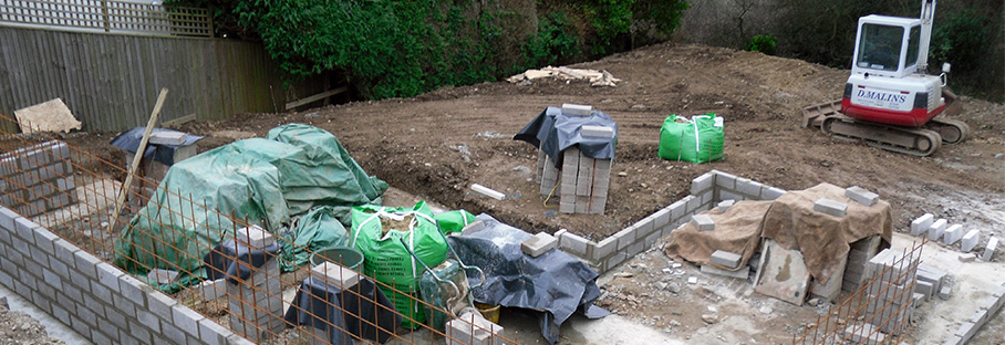 Groundwork devon DMALINS Digger doing groundwork